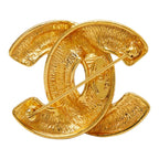 Chanel Quilted CC Logo Brooch Gold Plated — view 2