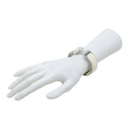 Hermes Clic Clac GM Enamel Bracelet Bangle Silver White Metal — view 5
