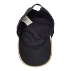 Hermes Cap Navy Hemp Linen Leather Hat — view 4