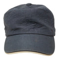 Hermes Cap Navy Hemp Linen Leather Hat