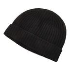 Celine Triomphe Knit Cap Beanie Black Cashmere Hat — view 2
