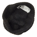Celine Triomphe Knit Cap Beanie Black Cashmere Hat — view 3