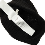 Celine Triomphe Knit Cap Beanie Black Cashmere Hat — view 5