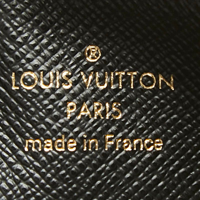 Louis Vuitton Monogram Reverse Card Case Romy Coin Purse Brown Black Leather — view 7