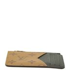 Louis Vuitton Monogram Reverse Card Case Romy Coin Purse Brown Black Leather — view 3