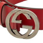 Gucci Interlocking G Belt Leather Logo Buckle — view 4