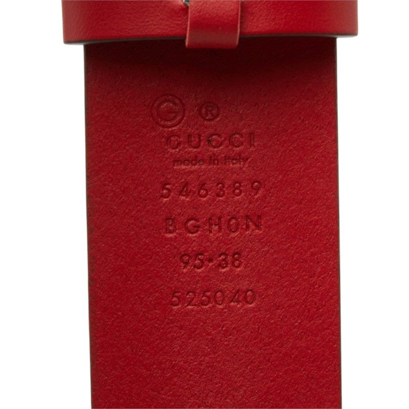 Gucci Interlocking G Belt Leather Logo Buckle — view 5