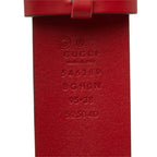 Gucci Interlocking G Belt Leather Logo Buckle — view 5