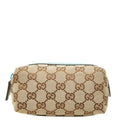 Gucci GG Canvas Pouch Beige Blue