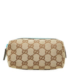 Gucci GG Canvas Pouch Beige Blue