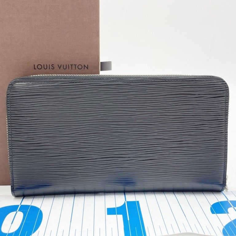 Louis Vuitton Wallet Zippy Organizer Noir Epi Zip Around Silver — view 2