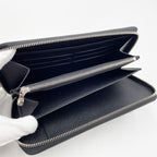 Louis Vuitton Wallet Zippy Organizer Noir Epi Zip Around Silver — view 6