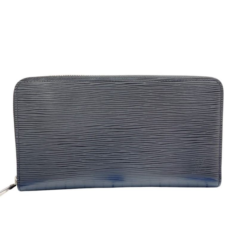 Louis Vuitton Wallet Zippy Organizer Noir Epi Zip Around Silver