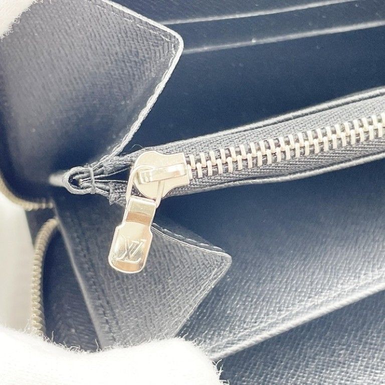 Louis Vuitton Wallet Zippy Organizer Noir Epi Zip Around Silver — view 7