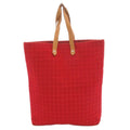Hermes Amedaba GM Handbag Handle Check Leather Red Brown
