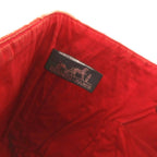 Hermes Amedaba GM Handbag Handle Check Leather Red Brown — view 6