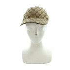 Gucci Baseball Cap Hat Logo Canvas GG Pattern L Brown — view 2