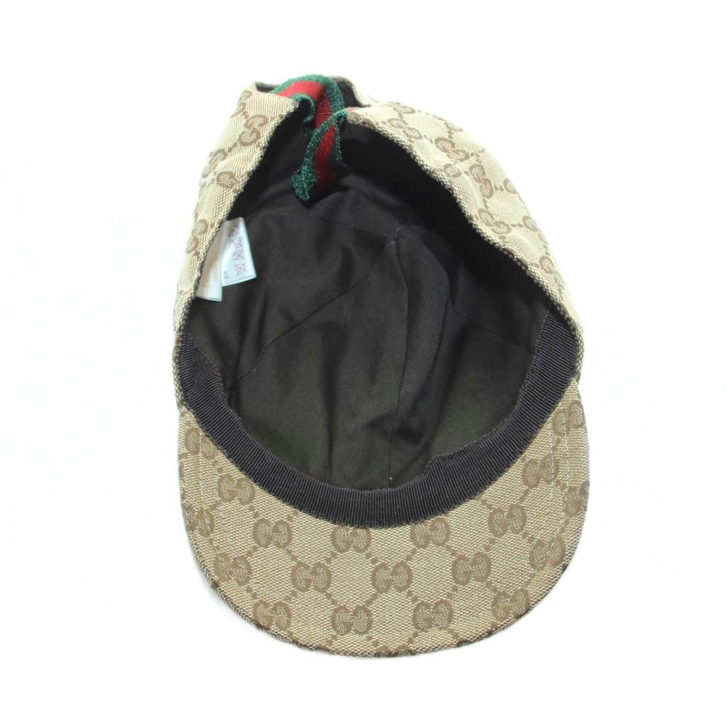 Gucci Baseball Cap Hat Logo Canvas GG Pattern L Brown — view 6