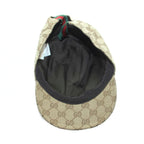 Gucci Baseball Cap Hat Logo Canvas GG Pattern L Brown — view 6