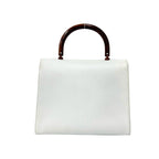 Chanel Vintage CC Logo Caviar Leather Handbag Mini Tote White — view 3