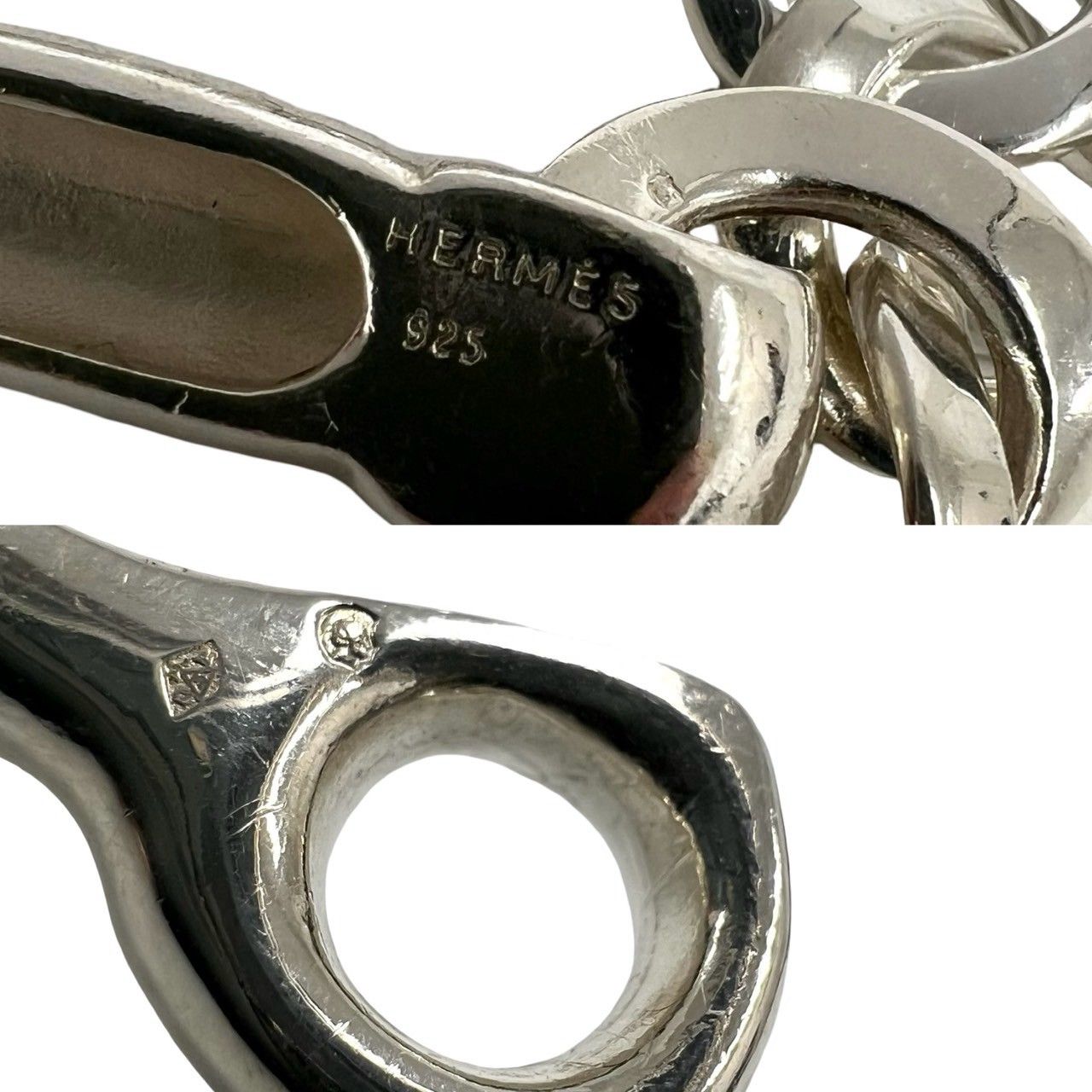 Hermes Vintage 925 Sterling Silver Necklace Choker Pendant — view 3