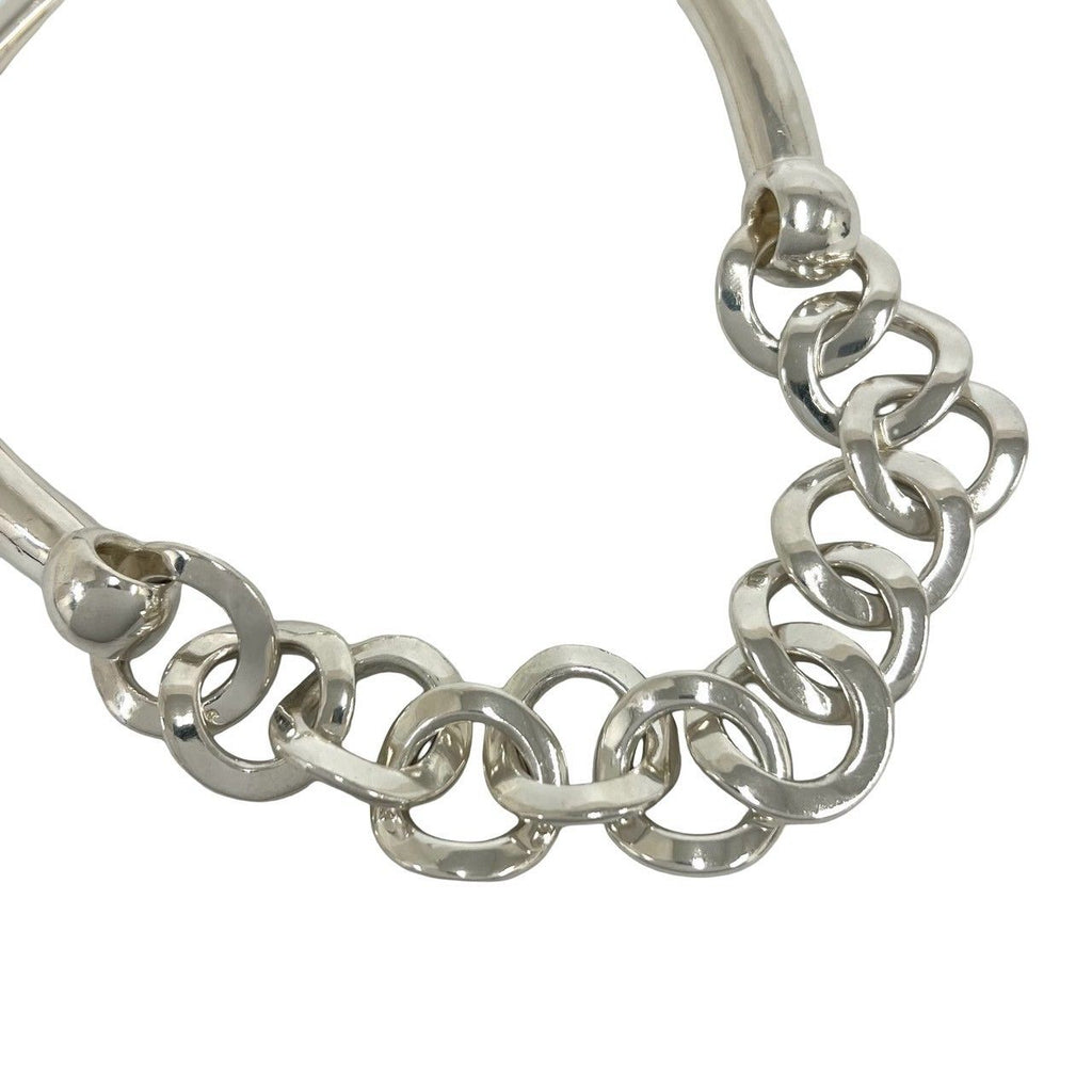 Hermes Vintage 925 Sterling Silver Necklace Choker Pendant — view 4