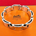 Hermes Luna Park 925 Sterling Silver Bracelet Bangle