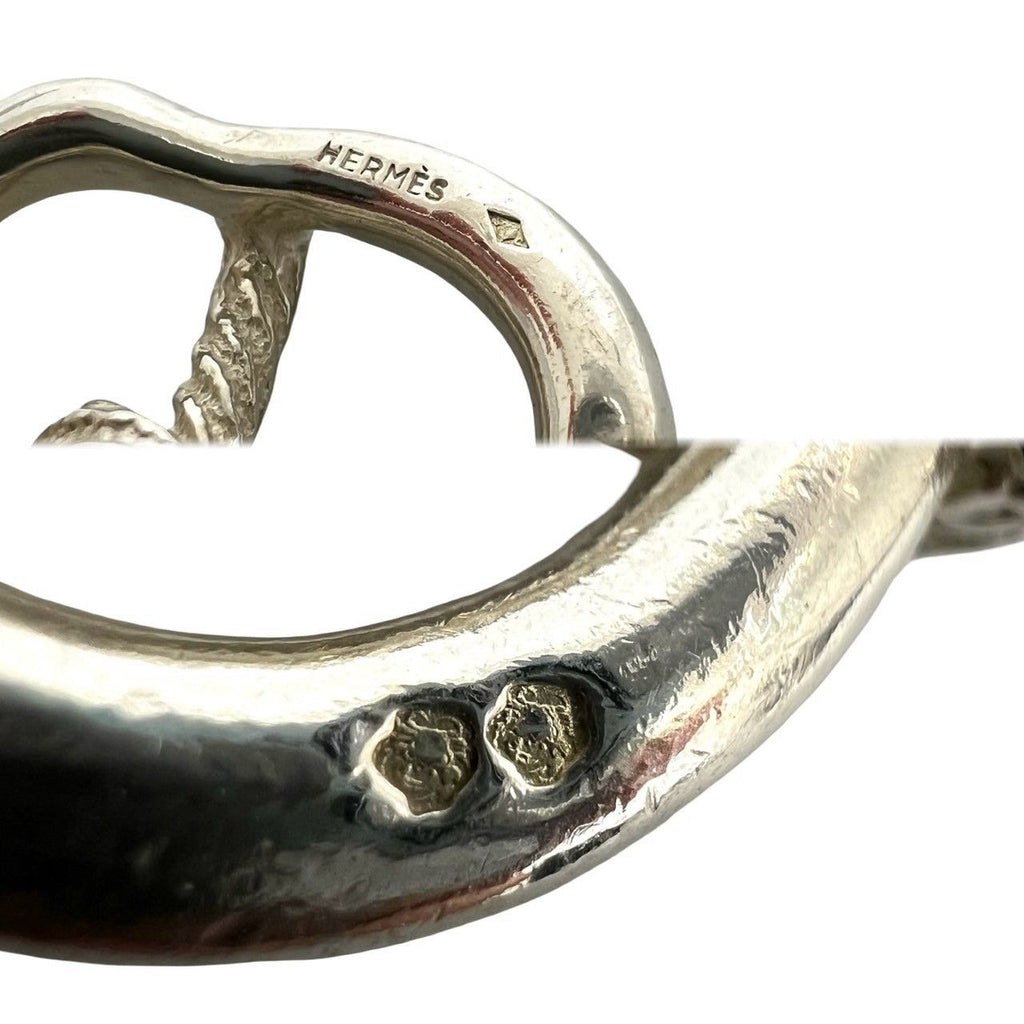 Hermes Vintage Twisted Rope Bracelet Silver 800 Bangle — view 3