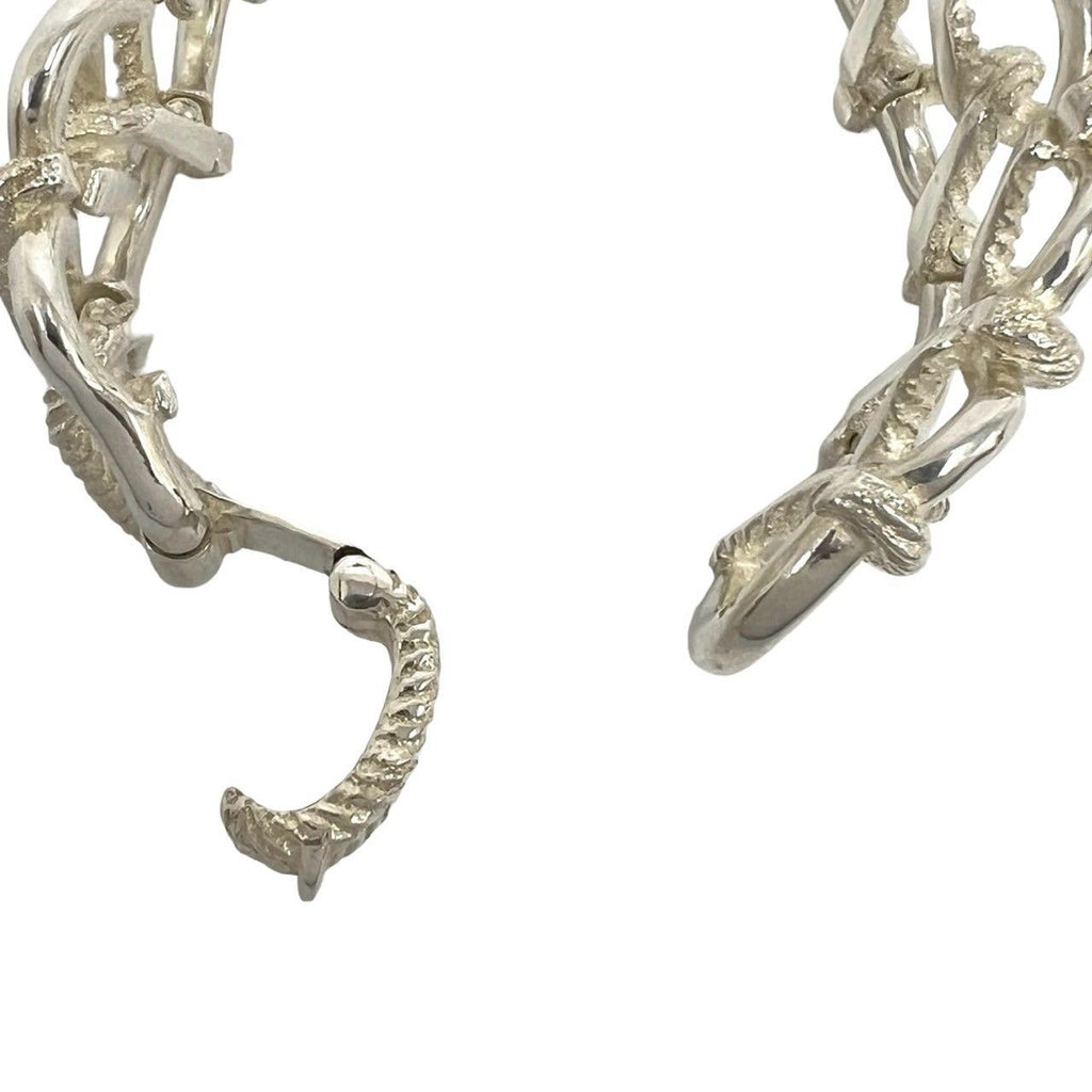 Hermes Vintage Twisted Rope Bracelet Silver 800 Bangle — view 4