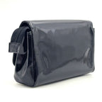 Chanel CC Logo Patent Leather Black Pouch Gold — view 2