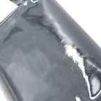 Chanel CC Logo Patent Leather Black Pouch Gold — view 7