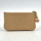Louis Vuitton Pochette Cles Monogram Empreinte Leather Light Beige Key Case