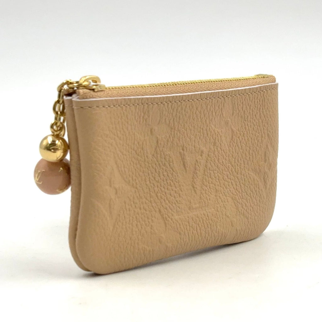 Louis Vuitton Pochette Cles Monogram Empreinte Leather Light Beige Key Case — view 2