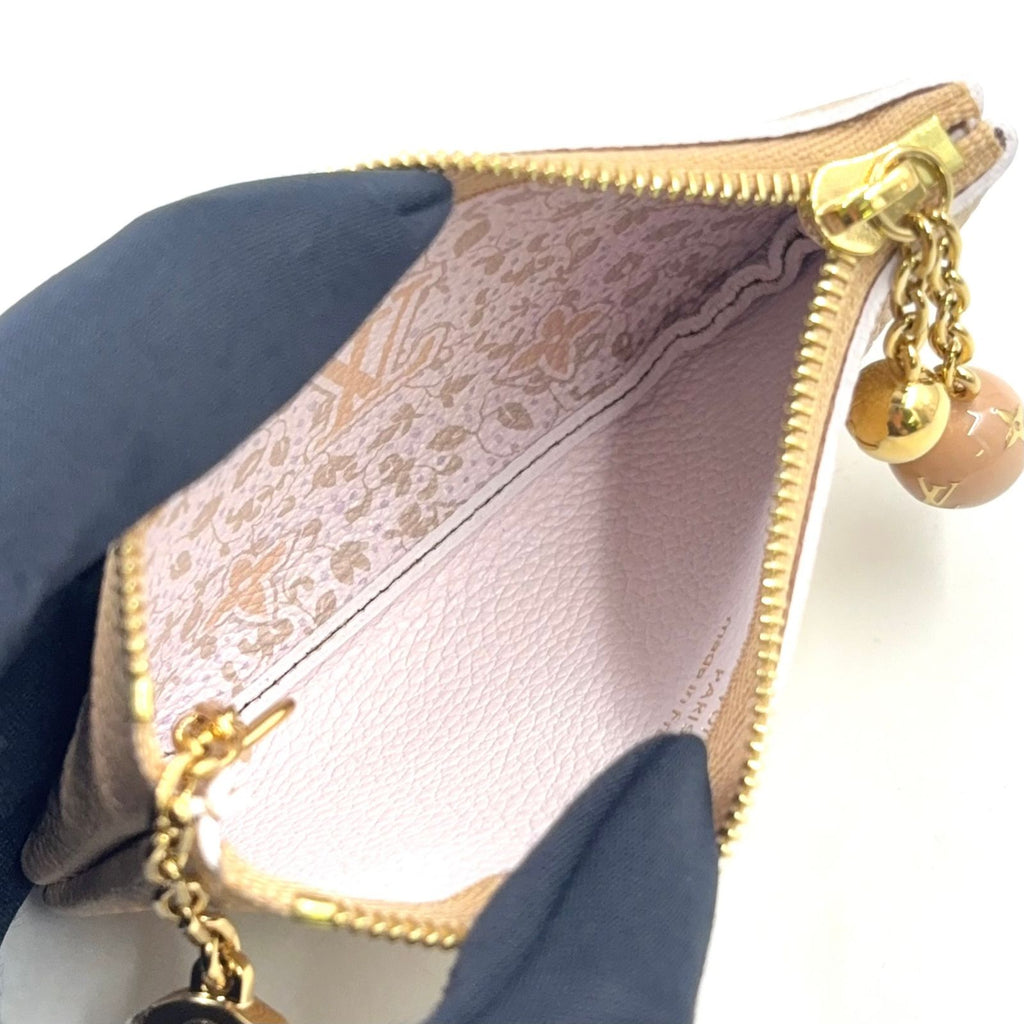 Louis Vuitton Pochette Cles Monogram Empreinte Leather Light Beige Key Case — view 3