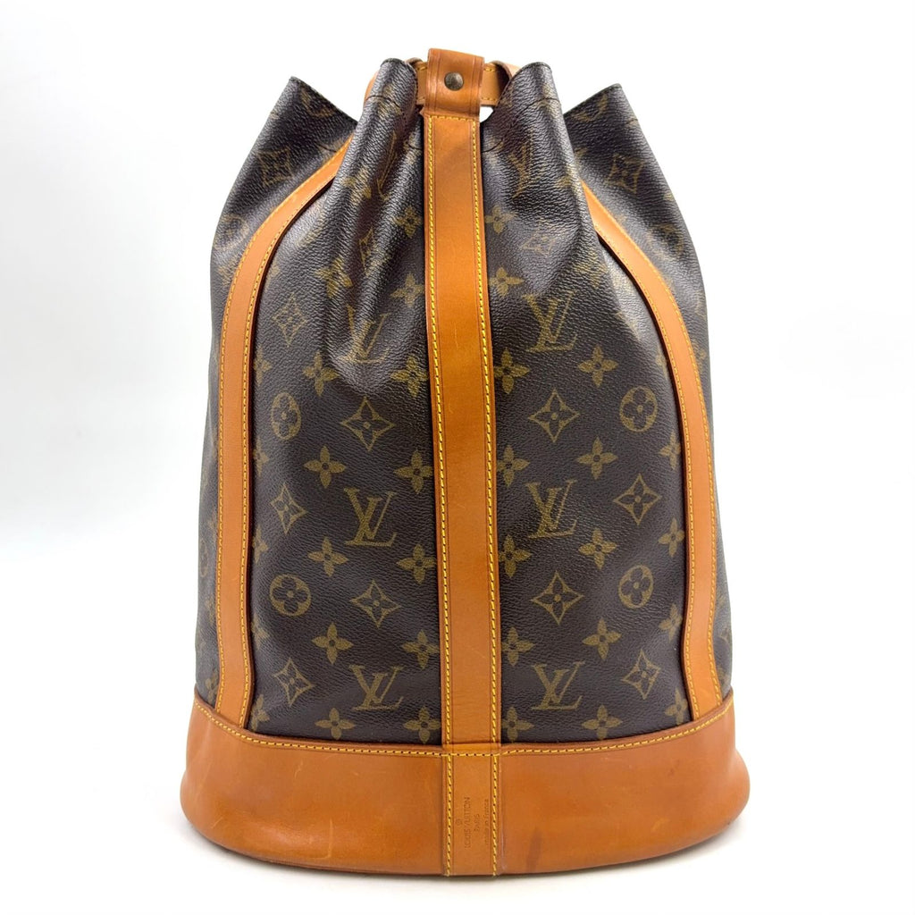 Louis Vuitton Randonnee PM Monogram Leather Brown Light Shoulder Bag Gold
