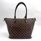 Louis Vuitton Saleya MM Damier Ebene Unclear Leather Brown Tote Gold