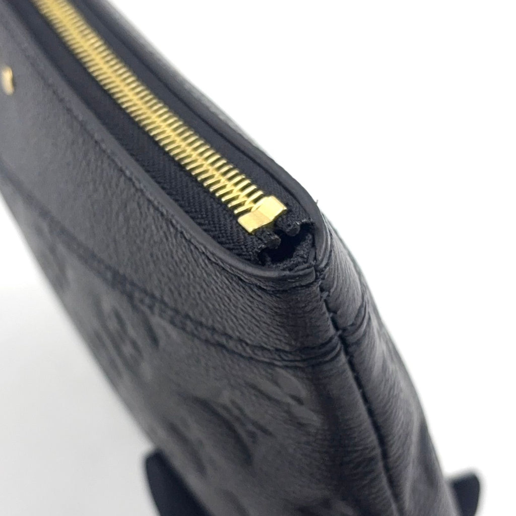 Louis Vuitton Monogram Empreinte Daily Pouch Leather Black Clutch Gold — view 7