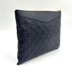 Louis Vuitton Monogram Empreinte Daily Pouch Leather Black Clutch Gold — view 2