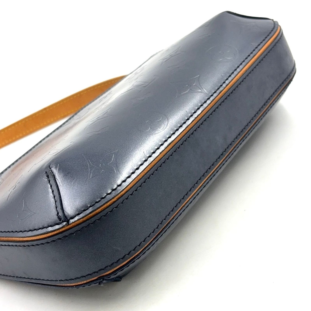 Louis Vuitton Fowler Monogram Matte Blue Leather Calfskin Navy Light Brown — view 7