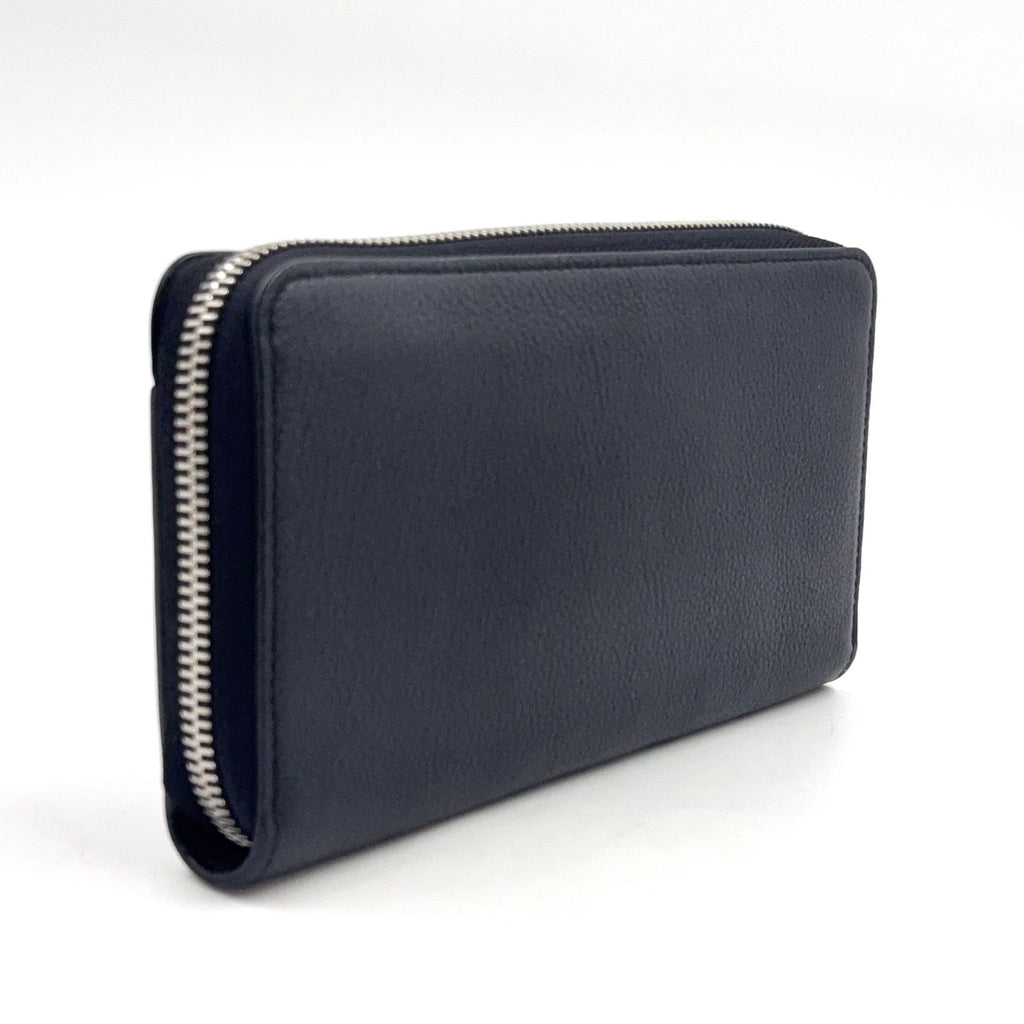 Louis Vuitton Zippy Lockme Zip Around Leather Black Wallet Silver — view 2