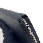 Louis Vuitton Zippy Lockme Zip Around Leather Black Wallet Silver — view 7