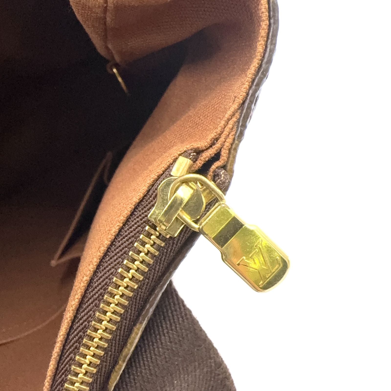 Louis Vuitton Cabas Beaubourg Monogram Leather Brown Tote Gold — view 5