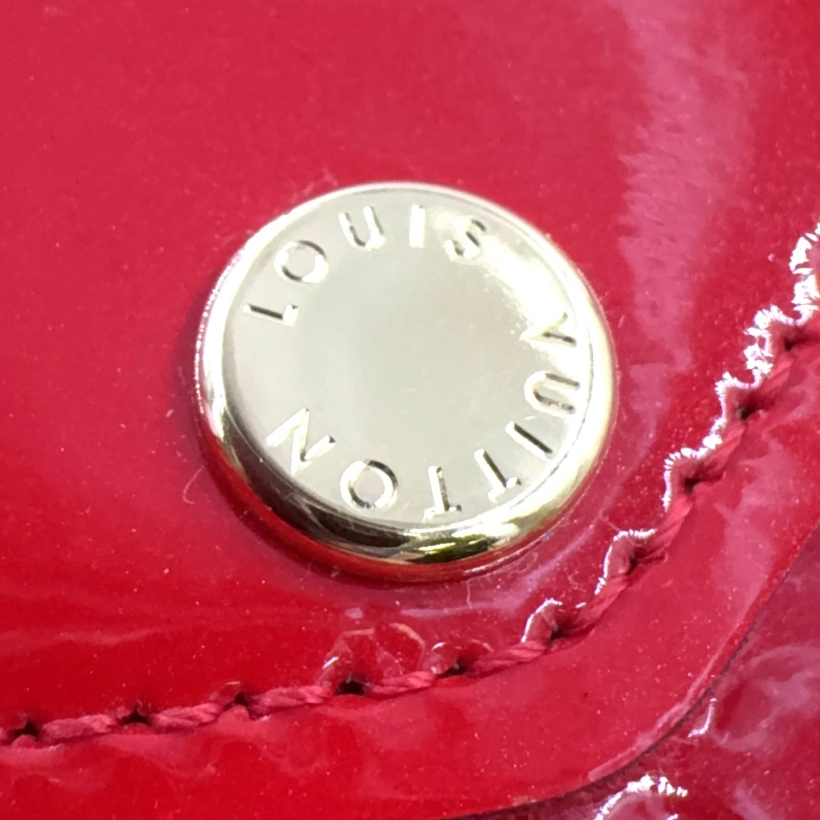 Louis Vuitton Pochette Felice Monogram Vernis Cerise Patent Leather Shoulder Bag — view 5