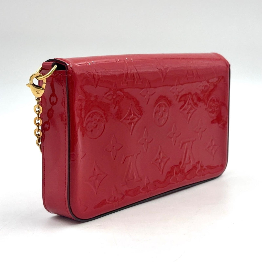 Louis Vuitton Pochette Felice Monogram Vernis Cerise Patent Leather Shoulder Bag — view 2