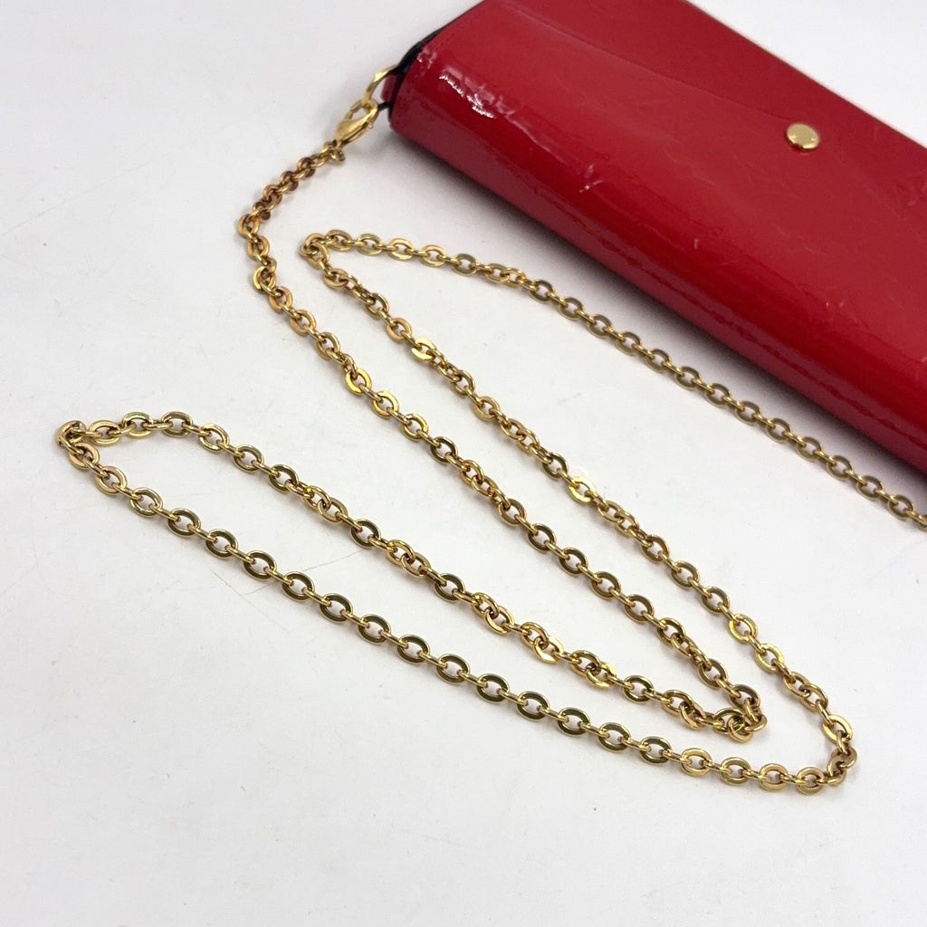 Louis Vuitton Pochette Felice Monogram Vernis Cerise Patent Leather Shoulder Bag — view 8