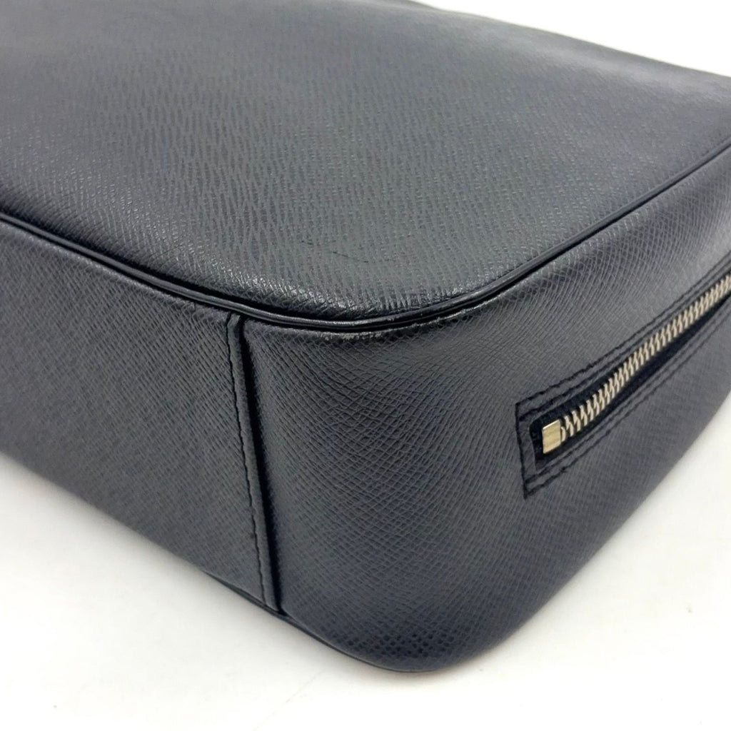 Louis Vuitton Trousse Toilette GM Taiga Ardoise Leather Black Pouch Silver — view 6
