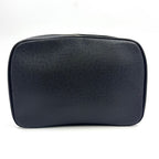 Louis Vuitton Trousse Toilette GM Taiga Ardoise Leather Black Pouch Silver