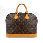 Louis Vuitton Alma PM Monogram Leather Brown Light Handbag Gold