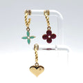Louis Vuitton Boucle Doreille Sweet Monogram Earrings Set Enamel Gold