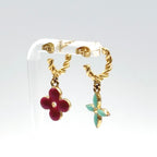 Louis Vuitton Boucle Doreille Sweet Monogram Earrings Set Enamel Gold — view 6